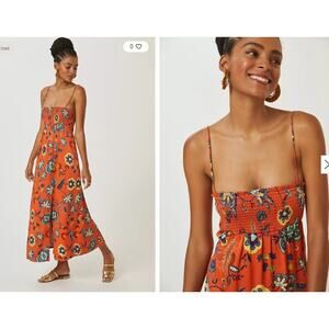 Maeve Orange Floral Maxi Dress
